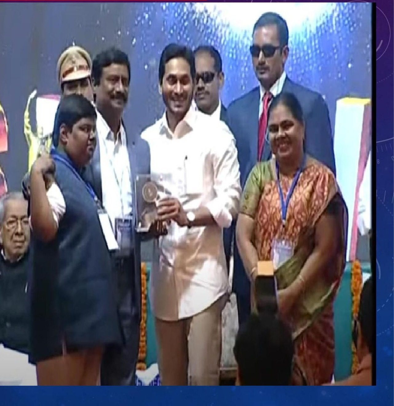 SRC receiving the YSR Lifetime Achievement Award